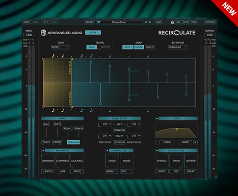 Newfangled Audio 发布 Recirculate，定义混音维度和性格的反馈回声延迟插件