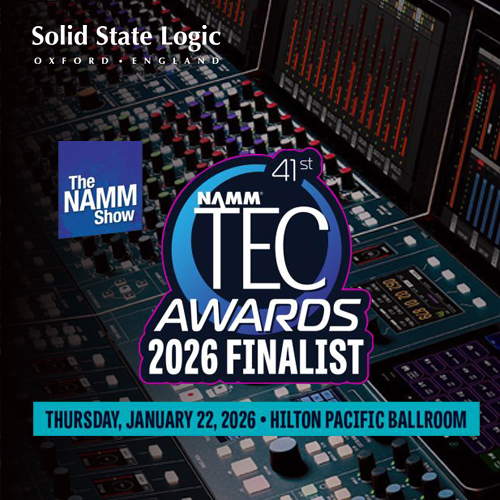 Solid State Logic 入围 2026 年 NAMM TEC Awards 三项大奖，获奖名单即将公布